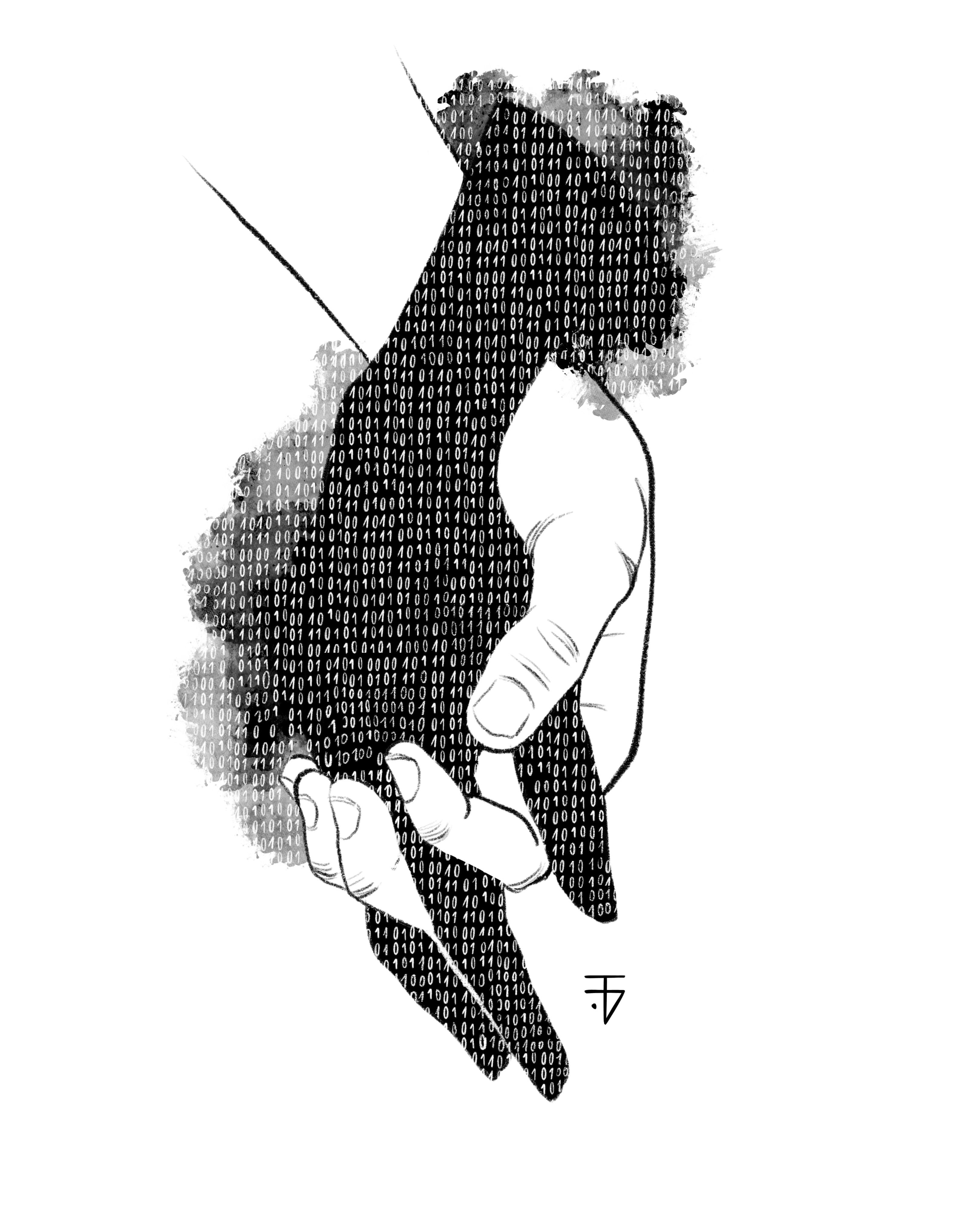 black and white drawings